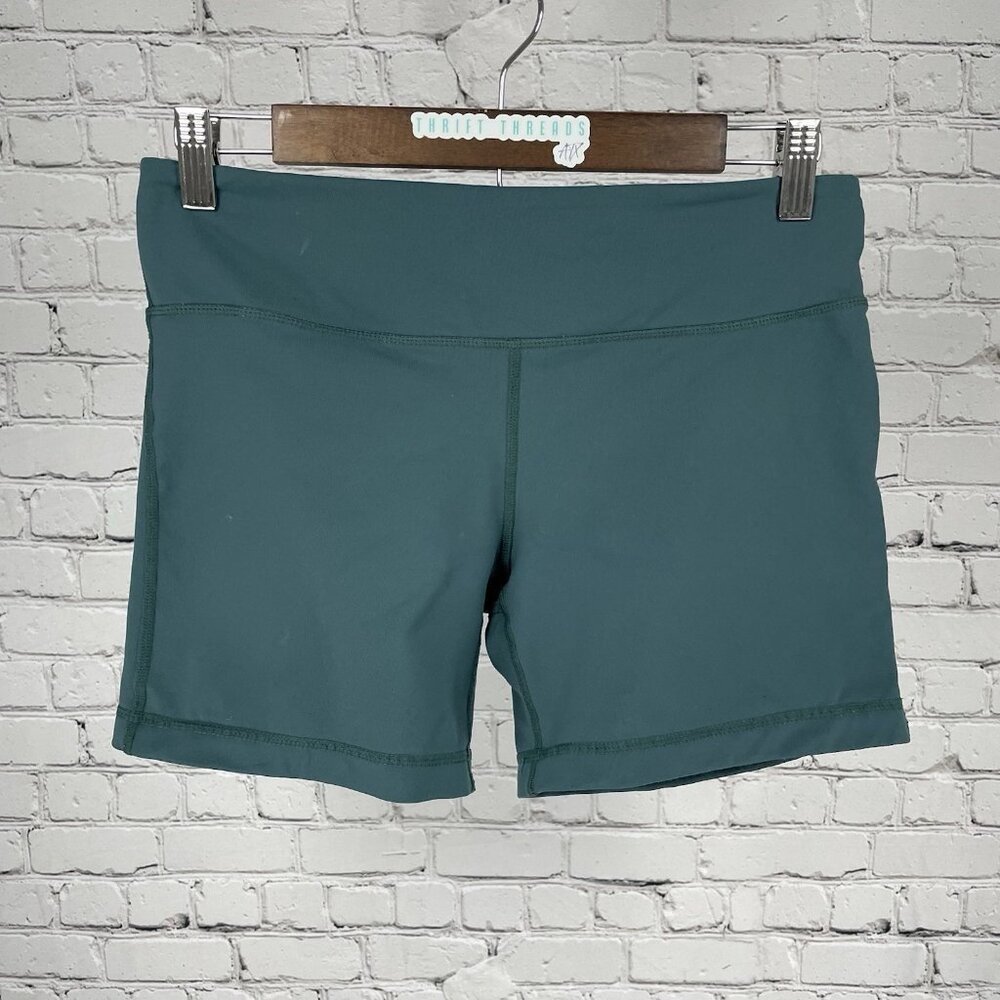 IAB MFG Green Compression Stretch Workout Activewear Shorts Size 8 Medium M